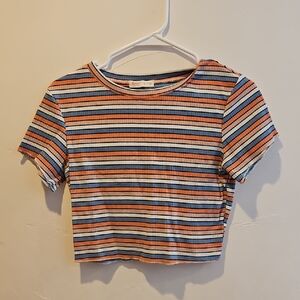 Striped Cropped T-Shirt